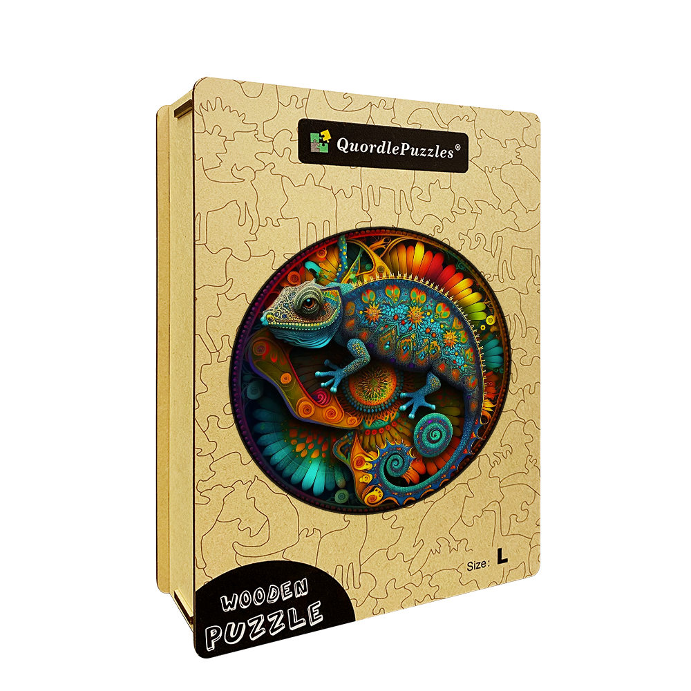 🔥Ostatni dzień 85% Chameleon Mandala Drewniana układanka