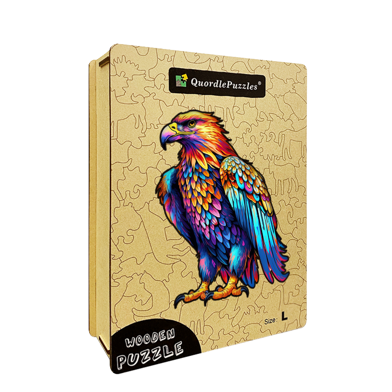 🔥Ostatni dzień 92% - drewniane puzzle z kolorowymi orłami
