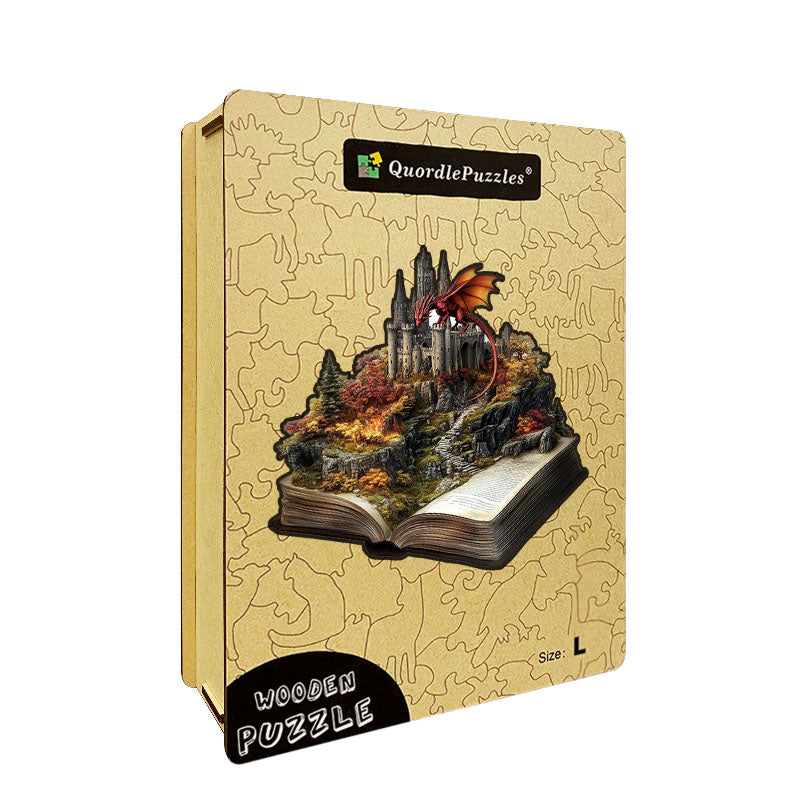 3D puzzle drewniane zamku smoka
