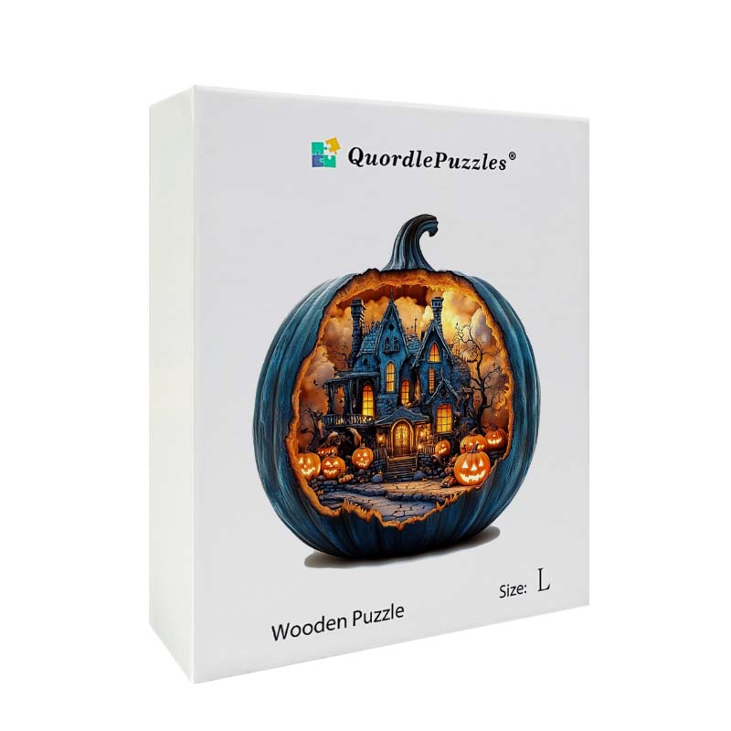 3D Drewniane Puzzle Nawiedzony Dom z Dynią