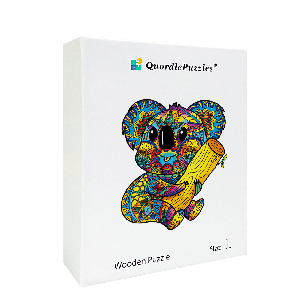 Drewniana układanka kolorowa koala