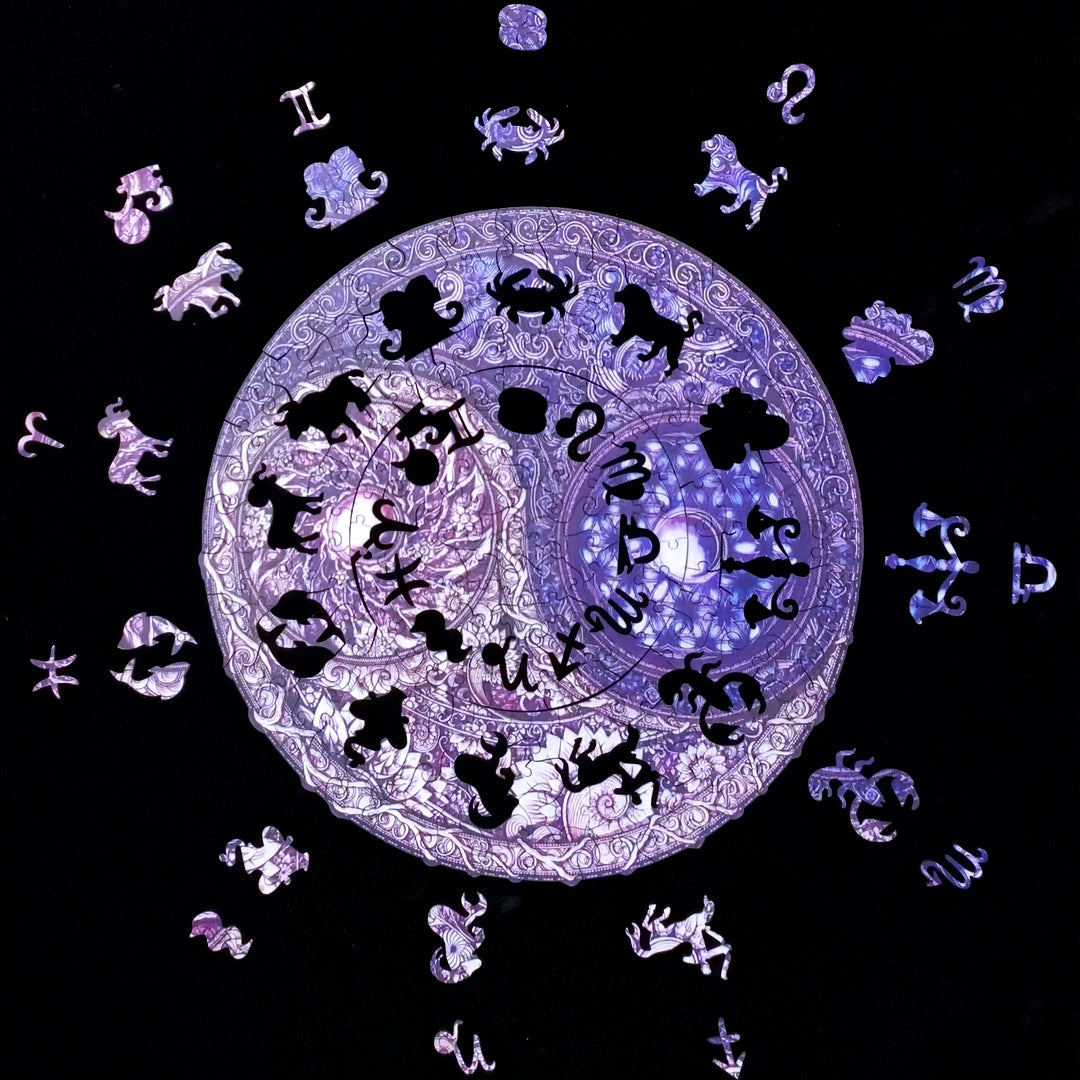 Drewniana układanka mandala kwiat