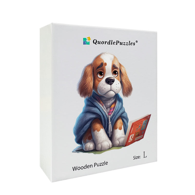 🔥Ostatni dzień 85% zniżki - uroczy szczeniak czytający książkę