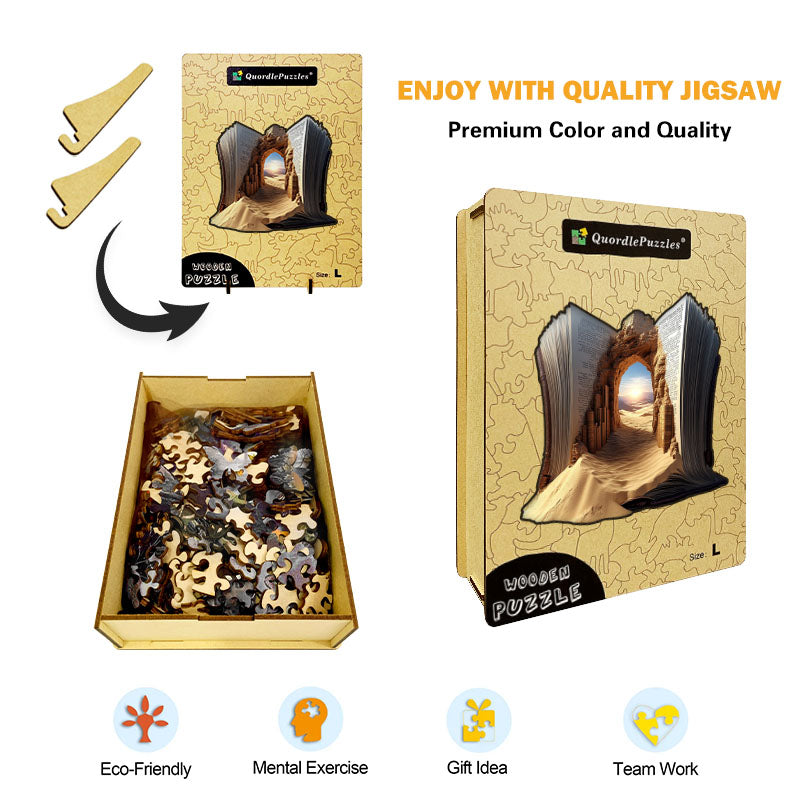 3D puzzle drewniane bramy pustynnej
