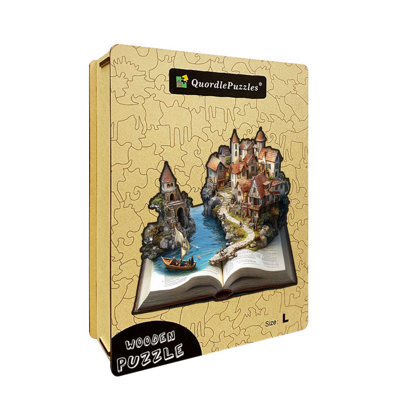 3D puzzle drewniane nadmorskiej wioski