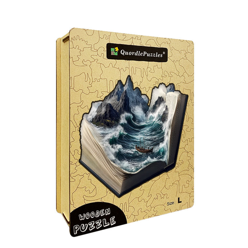 3D puzzle drewniane oceanicznej burzy