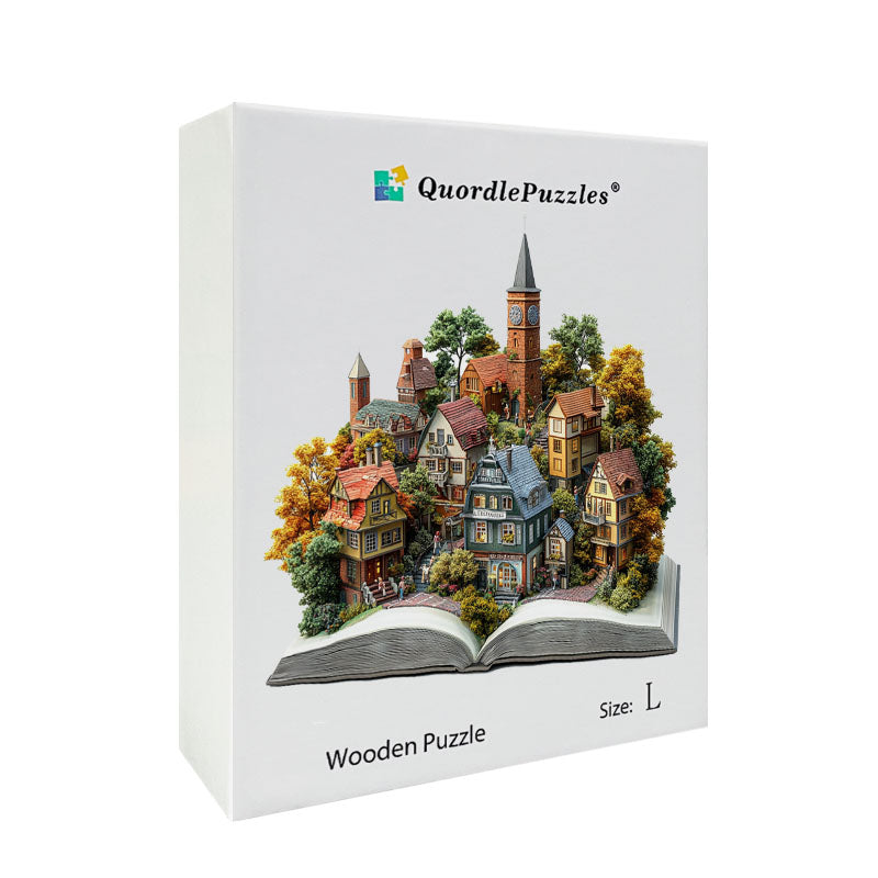 3D puzzle drewniane wioski jesiennej