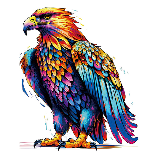 🔥Ostatni dzień 92% - drewniane puzzle z kolorowymi orłami