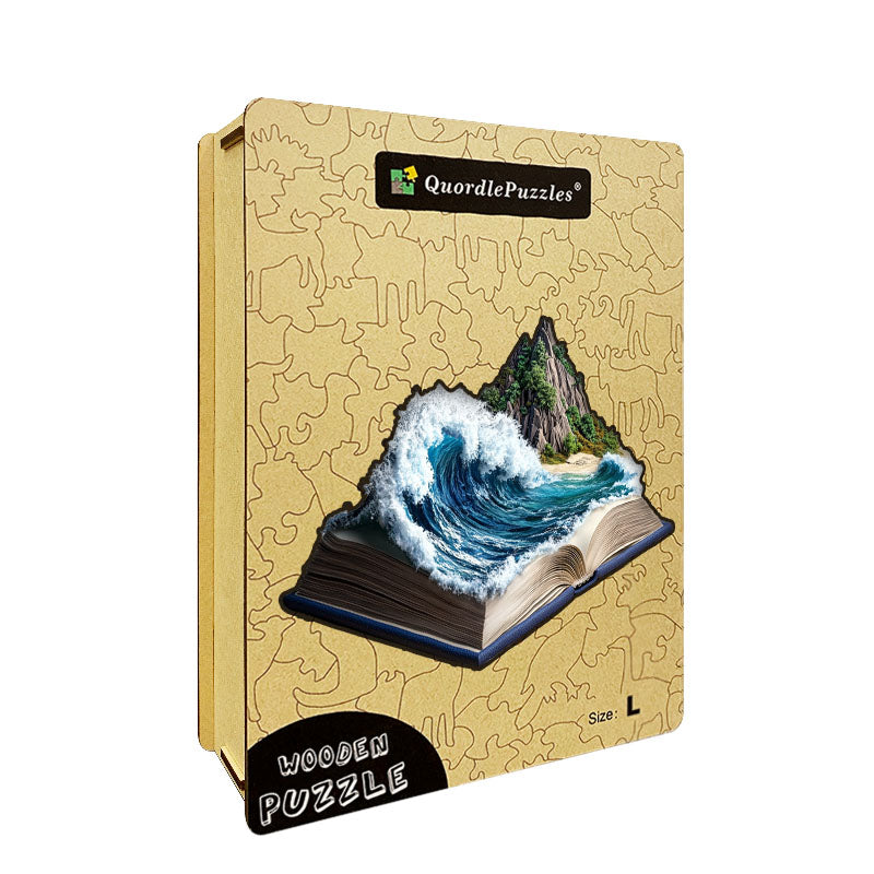 3D puzzle drewniane fali oceanicznej