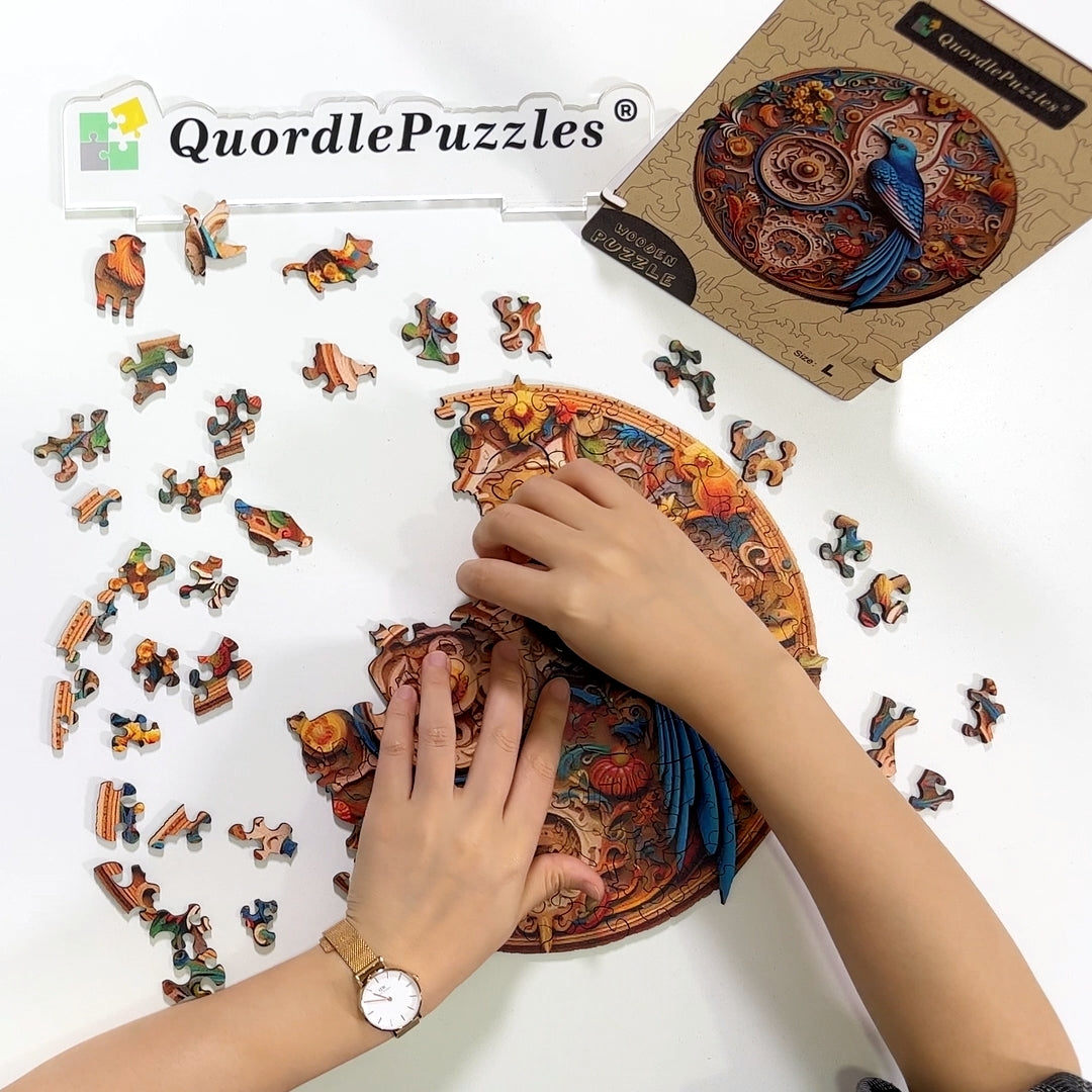 🔥 Ostatni dzień 85% zniżki na drewniane puzzle z kwiatami i ptakami