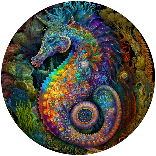 🔥Ostatni dzień 85% zniżki na drewnianą układankę Mandala Seahorse