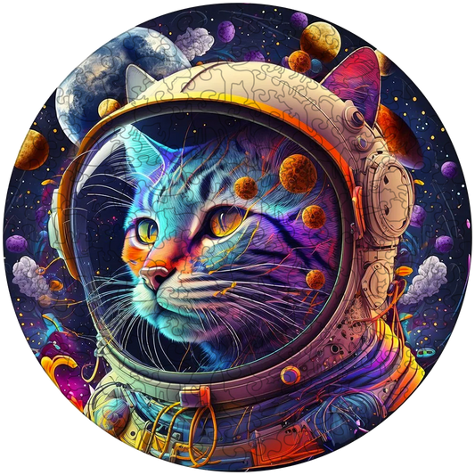 🔥Ostatni dzień 85% zniżki na drewnianą układankę Space Cats
