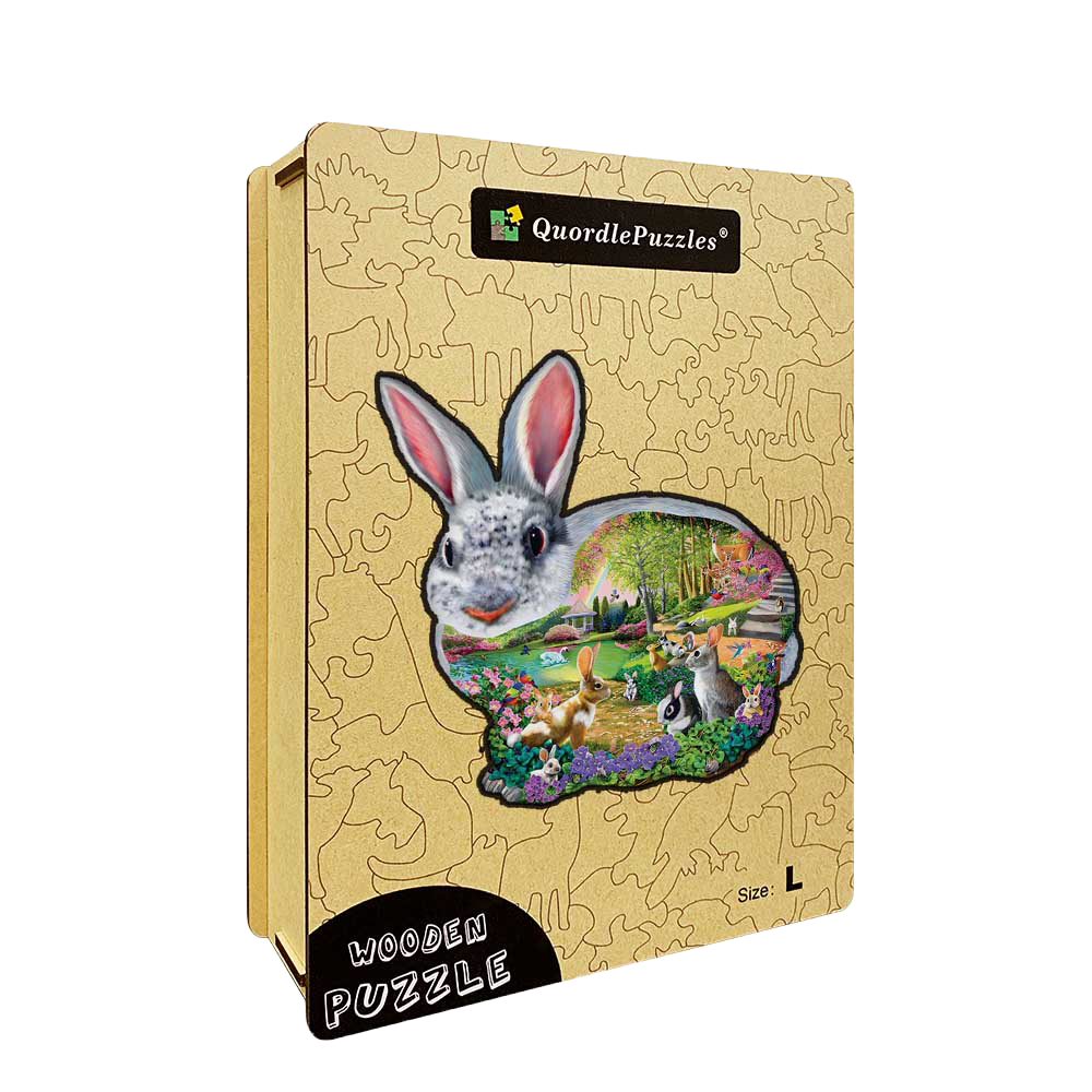 🔥Ostatni dzień 92% - drewniane puzzle z króliczkiem i dziurką
