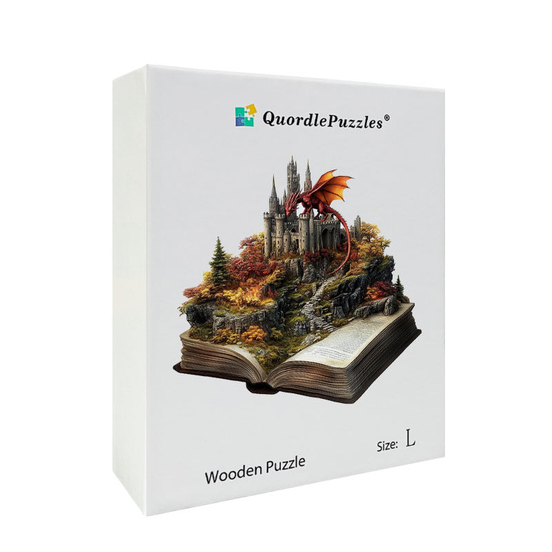 3D puzzle drewniane zamku smoka