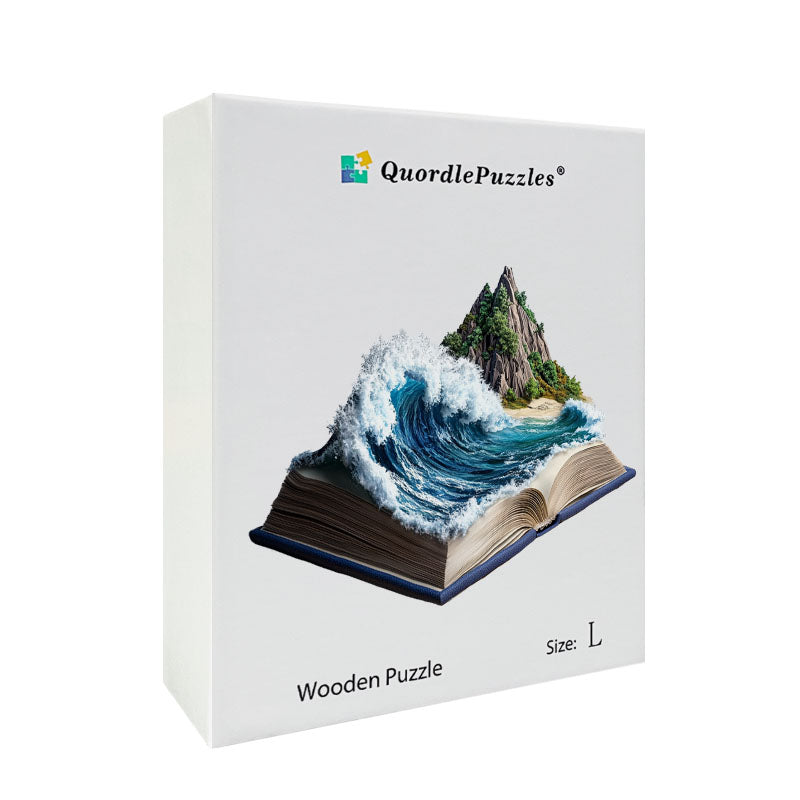 3D puzzle drewniane fali oceanicznej