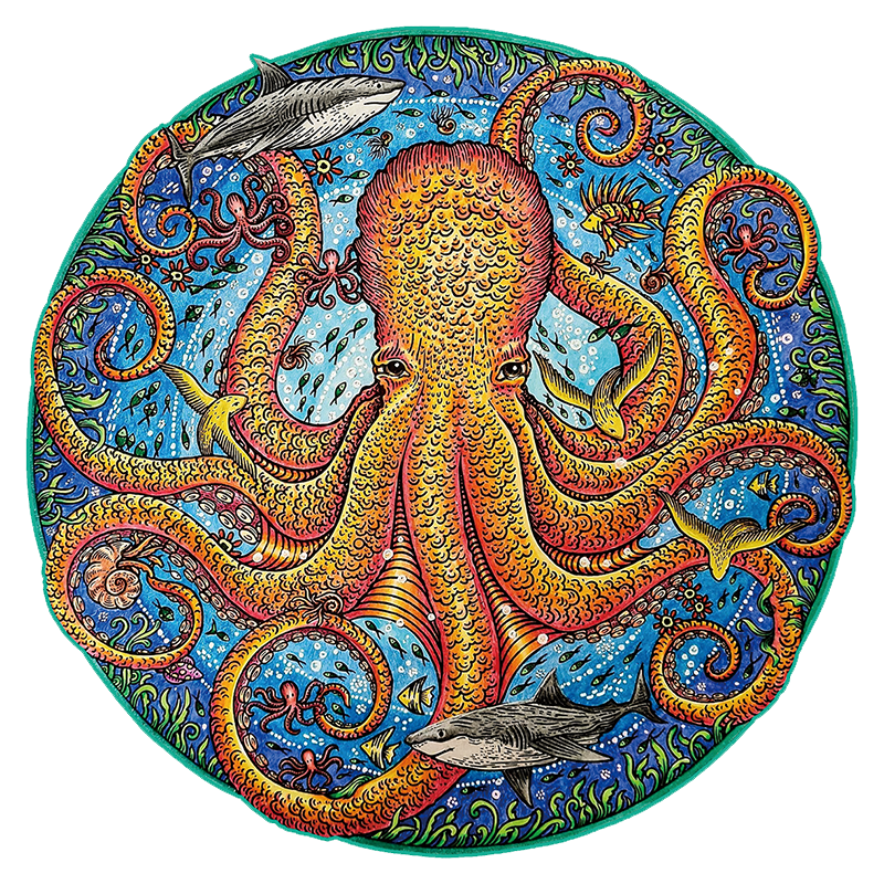 Drewniana układanka gigantyczna ośmiornica