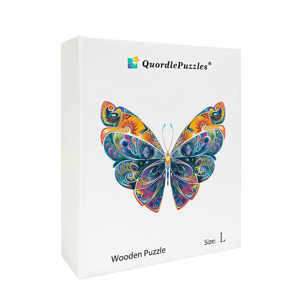Drewniana układanka piękny motyl