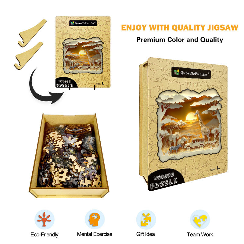 3D puzzle drewniane afrykańskiego safari