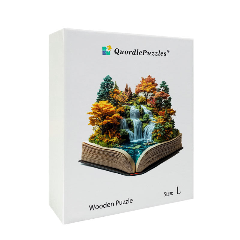 3D puzzle drewniane majestatycznych wodospadów
