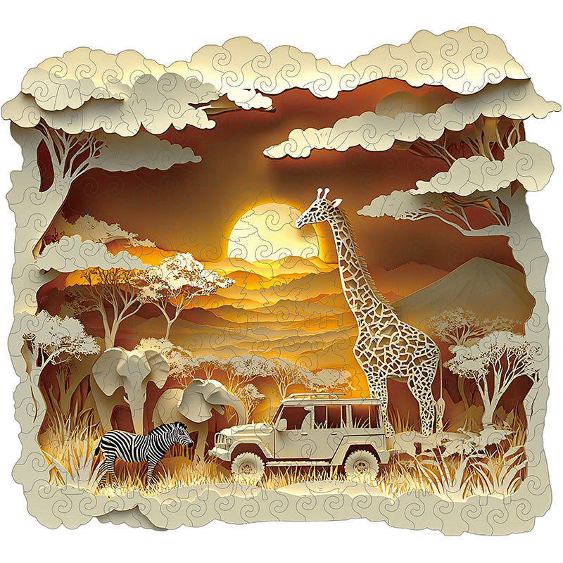 3D puzzle drewniane afrykańskiego safari