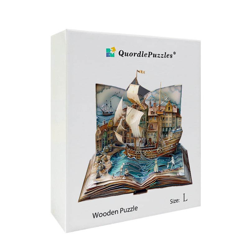 Drewniane Puzzle Przygoda w Wyskakującej Stoczni
