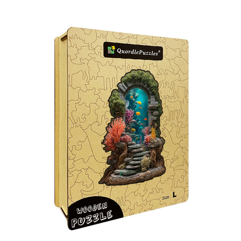 Puzzle in legno Porta oceanica dei sogni di corallo