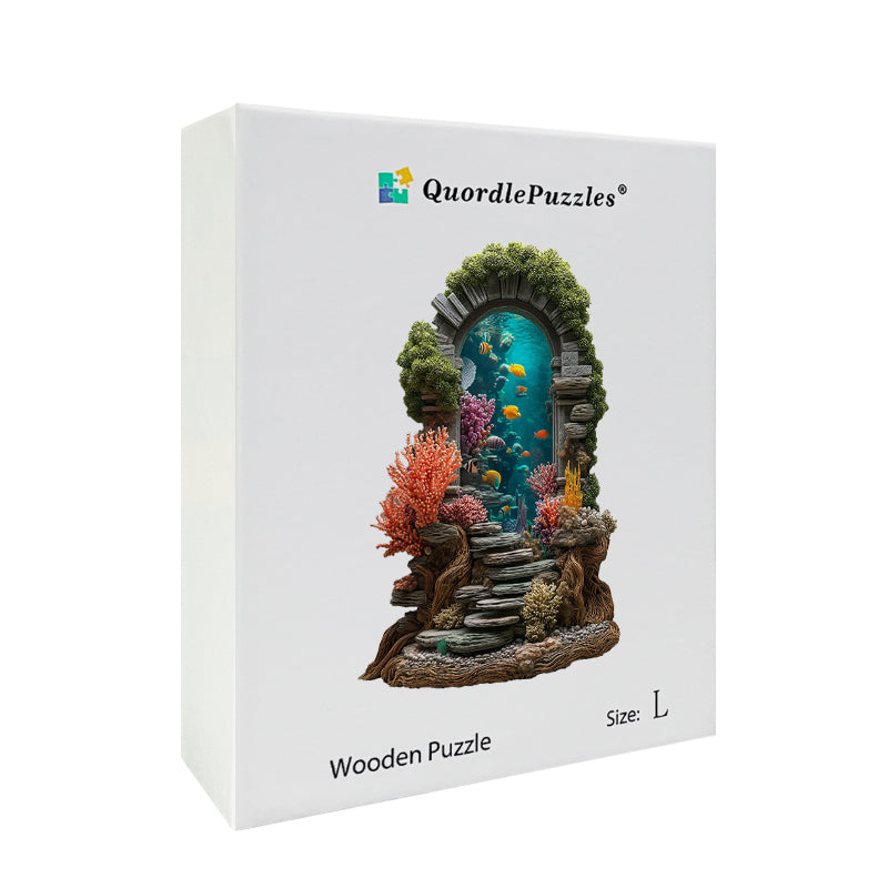 Puzzle in legno Porta oceanica dei sogni di corallo