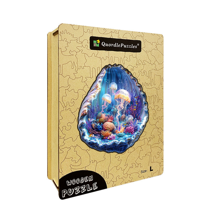 Puzzle in legno Fantasia subacquea delle conchiglie