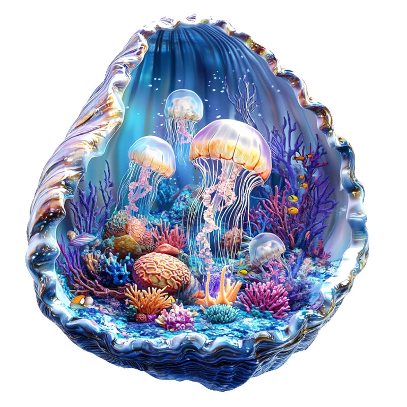 Puzzle in legno Fantasia subacquea delle conchiglie