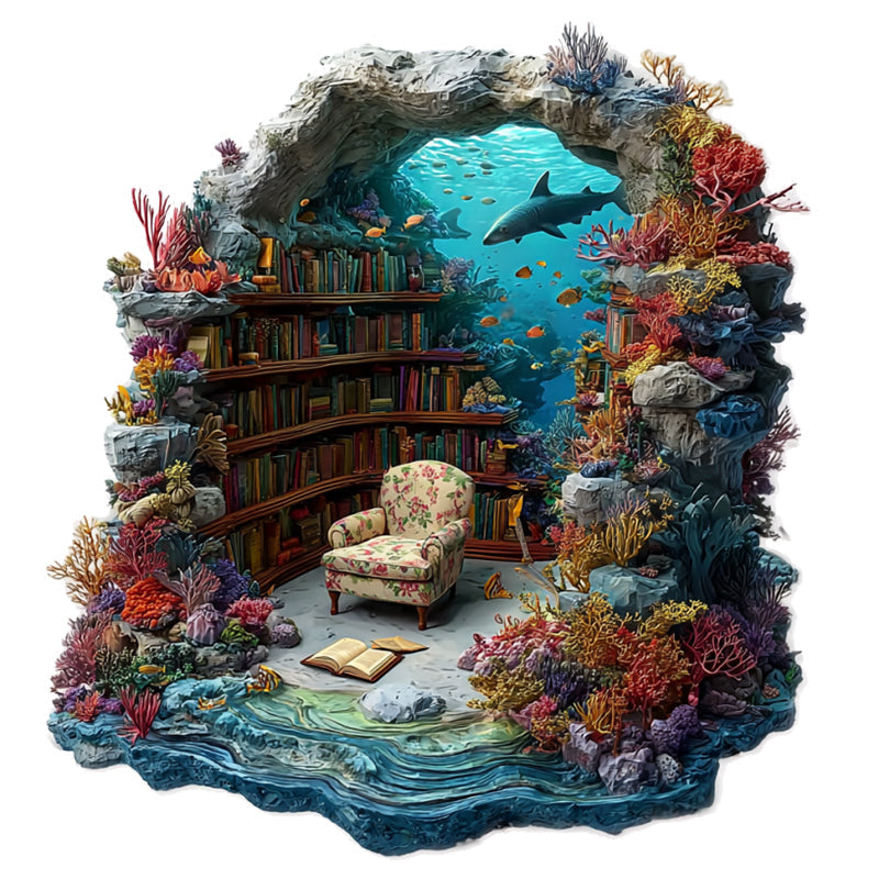Puzzle in legno Biblioteca subacquea