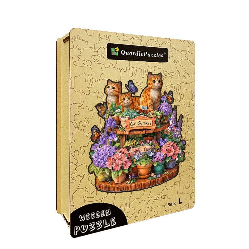 Puzzle in legno Giardino dei gatti