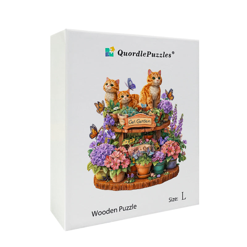 Puzzle in legno Giardino dei gatti