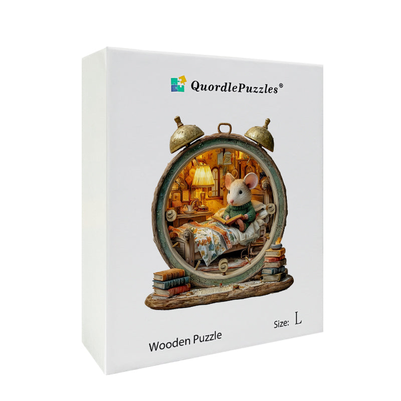 Puzzle in legno Topo sveglia