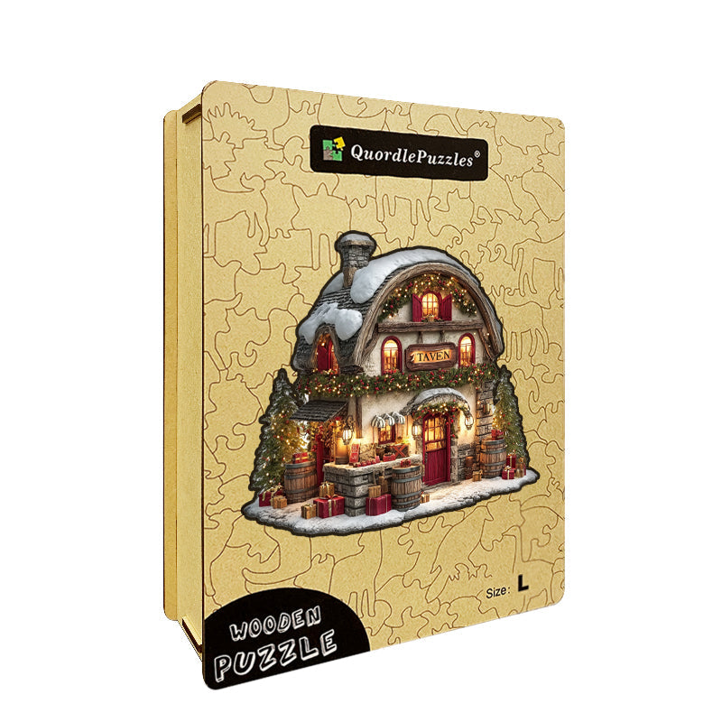 Puzzle in legno Taverna di Natale