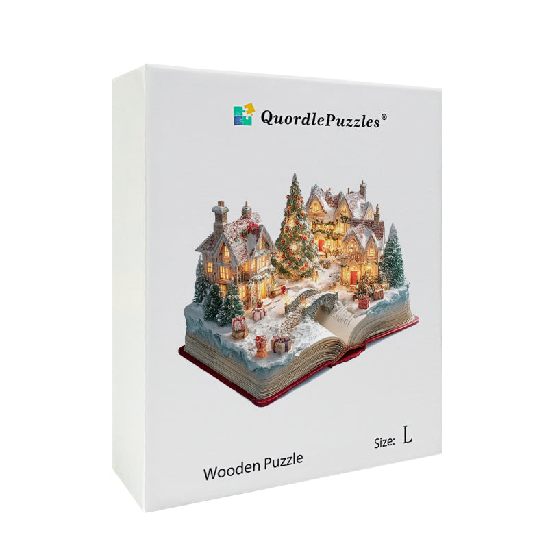 Puzzle in legno "Libro pop-up natalizio"