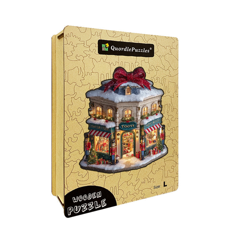 Puzzle in legno "Negozio di Natale"