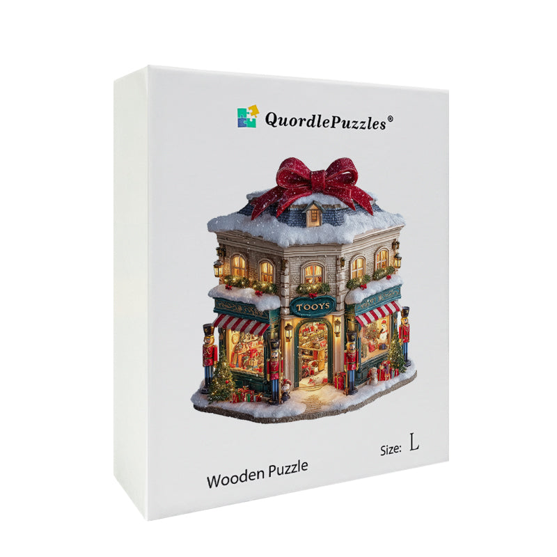 Puzzle in legno "Negozio di Natale"