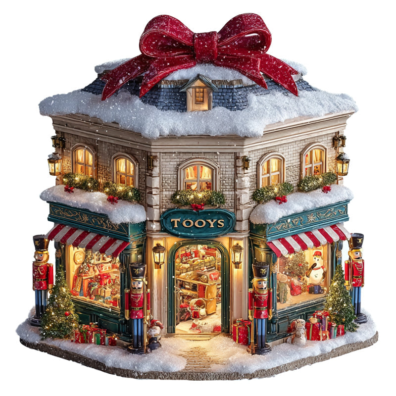 Puzzle in legno "Negozio di Natale"