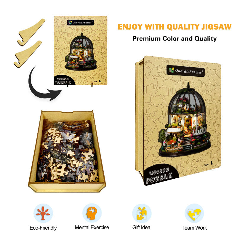 Botaniczny Dom Drewniane Puzzle