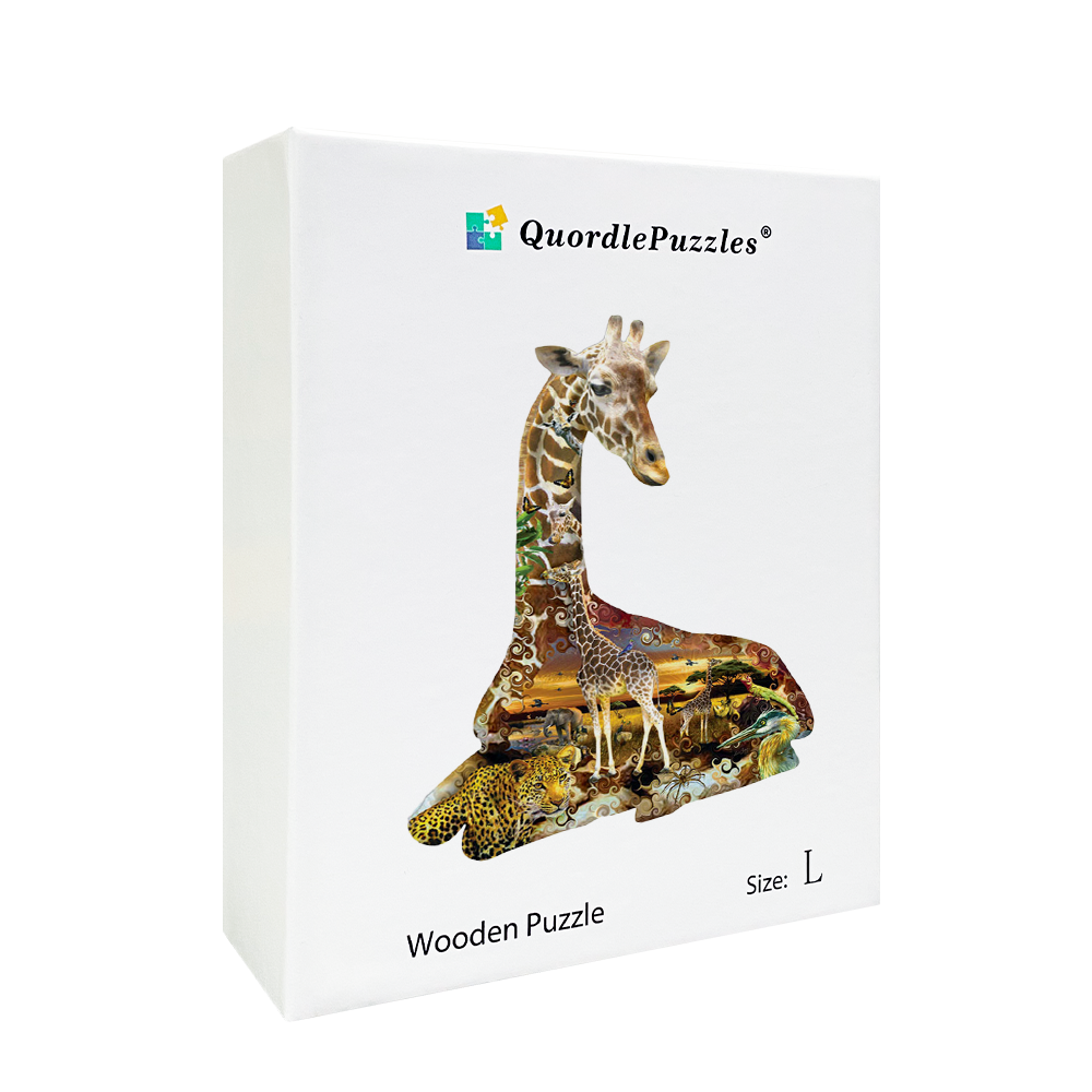 Drewniana układanka Żyrafa i Dzika Afryka