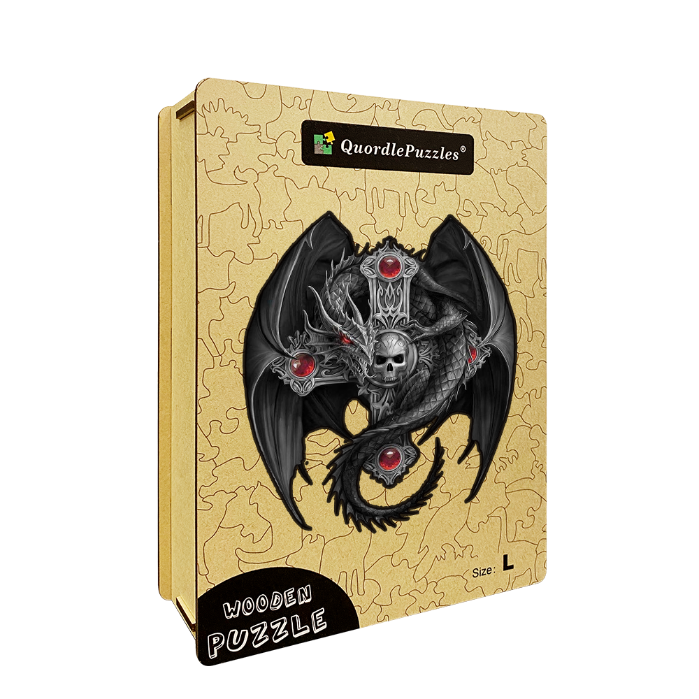 🔥Ostatni dzień 90% zniżki na drewnianą układankę Black Dragon Devil