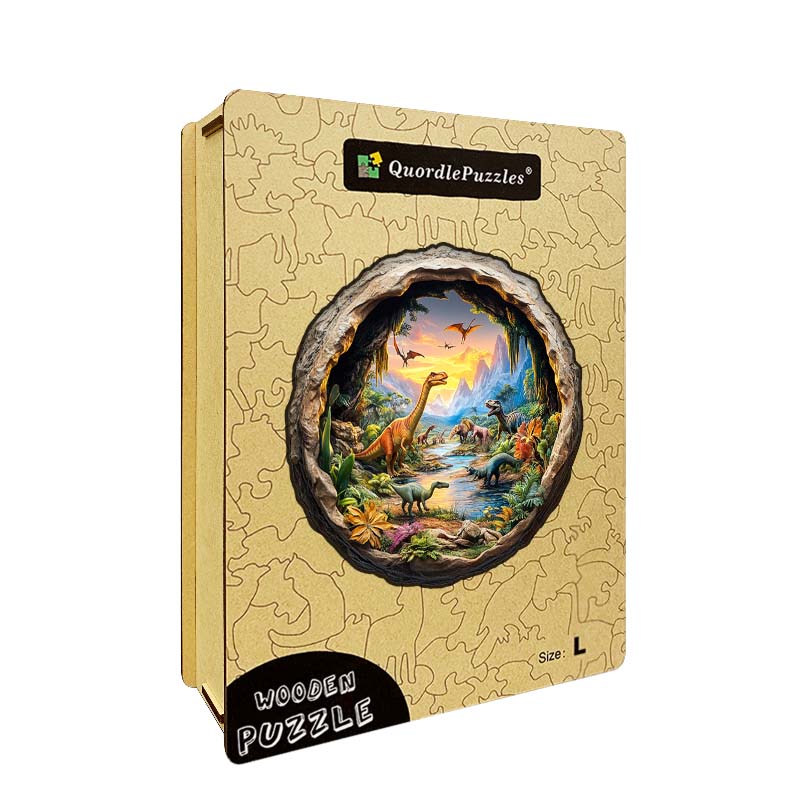 3D Drewniane Puzzle Świat Dinozaurów