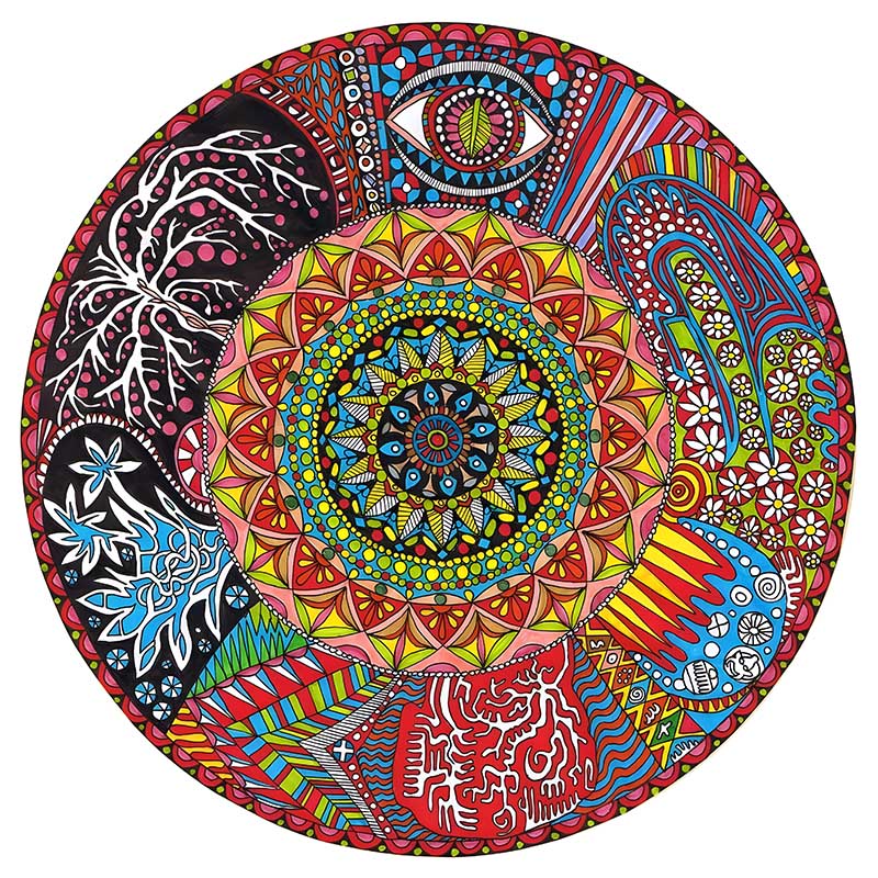 Drewniana układanka koło życia