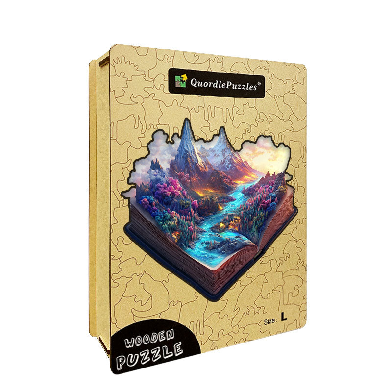 3D puzzle drewniane książki magicznej góry