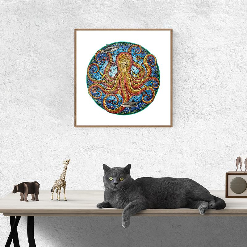 Drewniana układanka gigantyczna ośmiornica