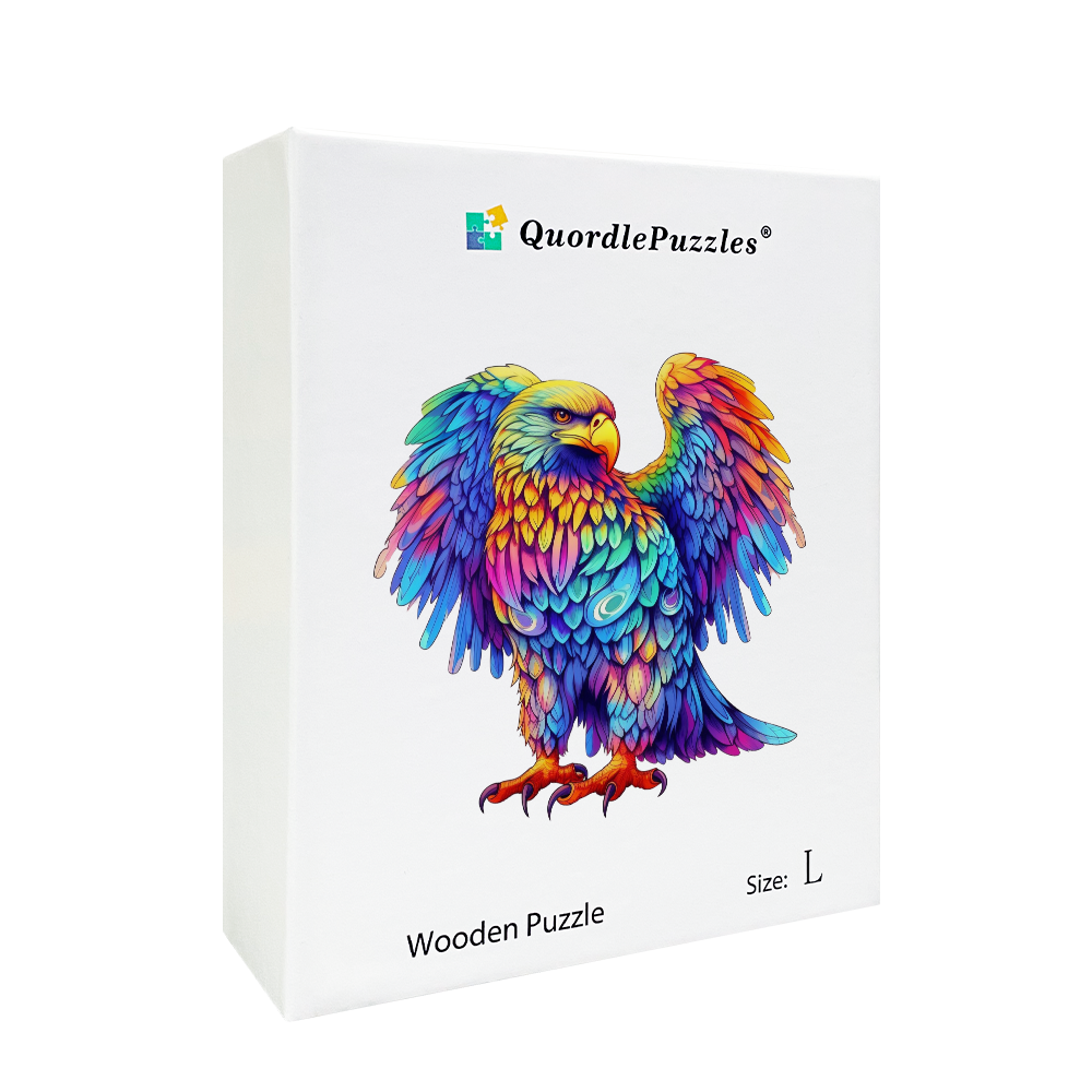 Drewniana układanka kolorowy orzeł