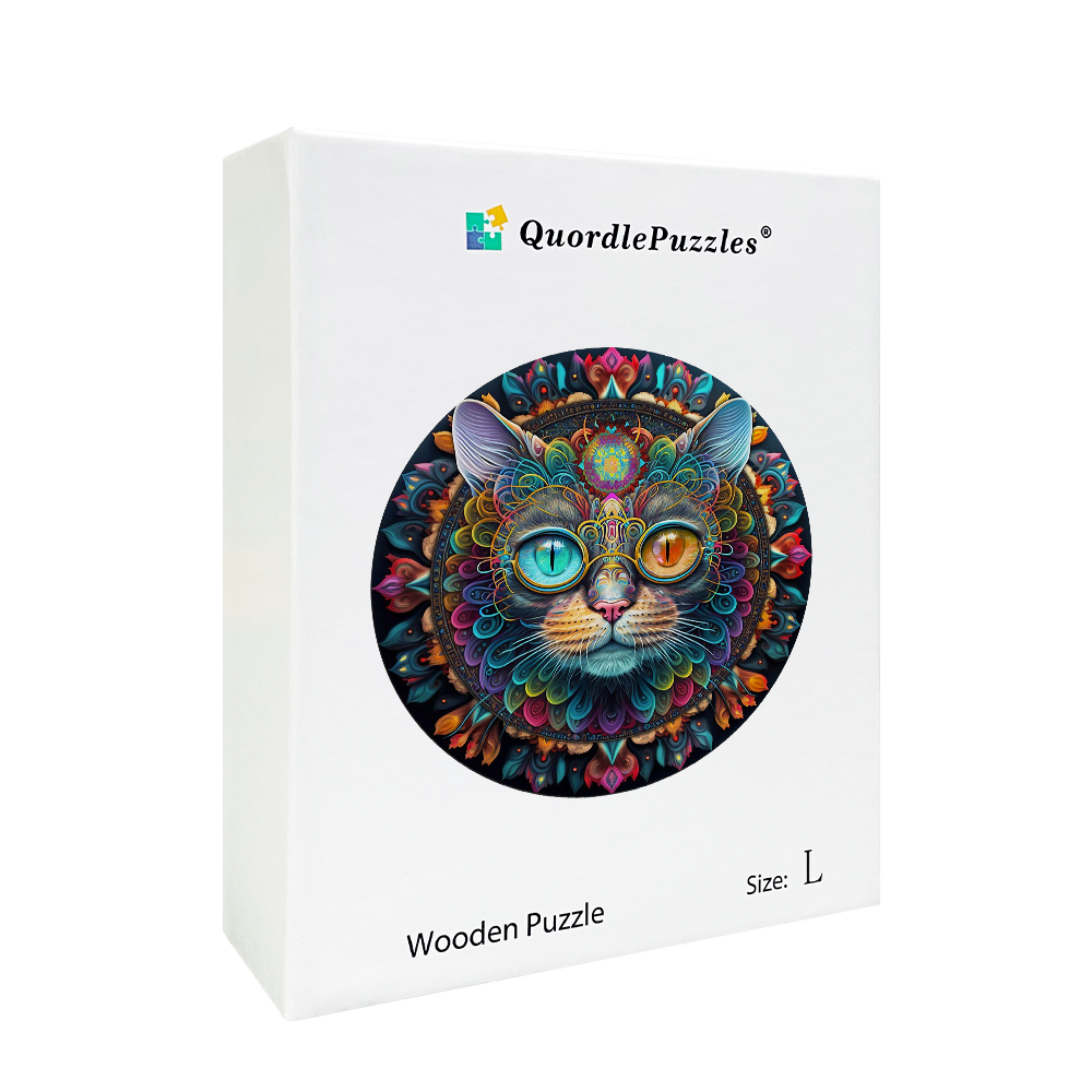 Drewniana układanka Magicznej Mandali Kota