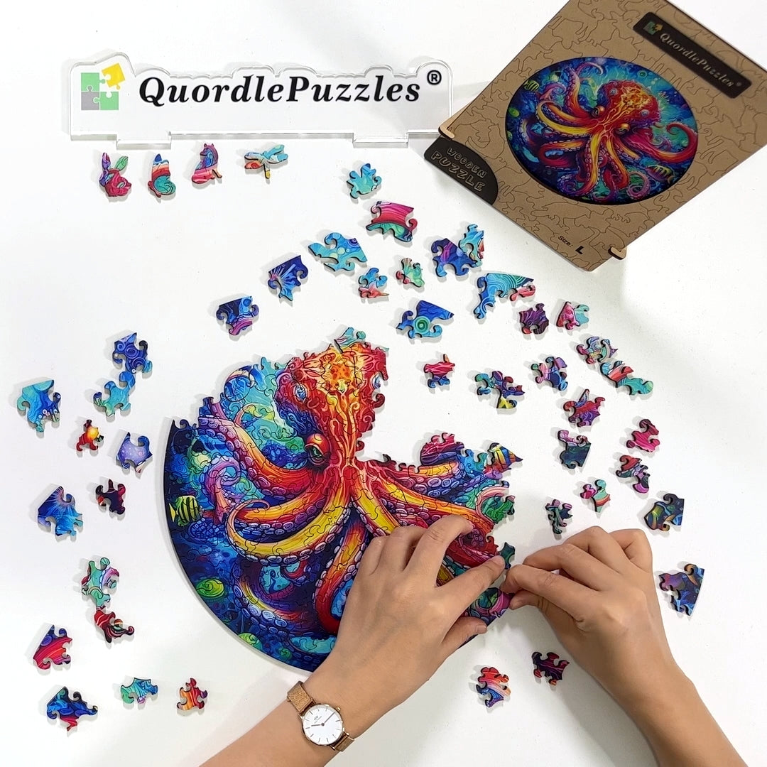 🔥Ostatni dzień 85% zniżki na drewniane puzzle ośmiornicy
