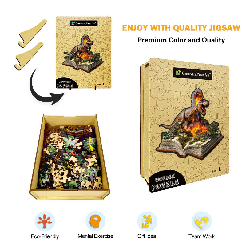 3D puzzle drewniane jurajskiego wulkanu