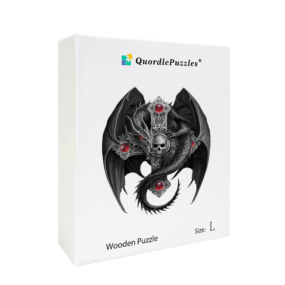 🔥Ostatni dzień 90% zniżki na drewnianą układankę Black Dragon Devil